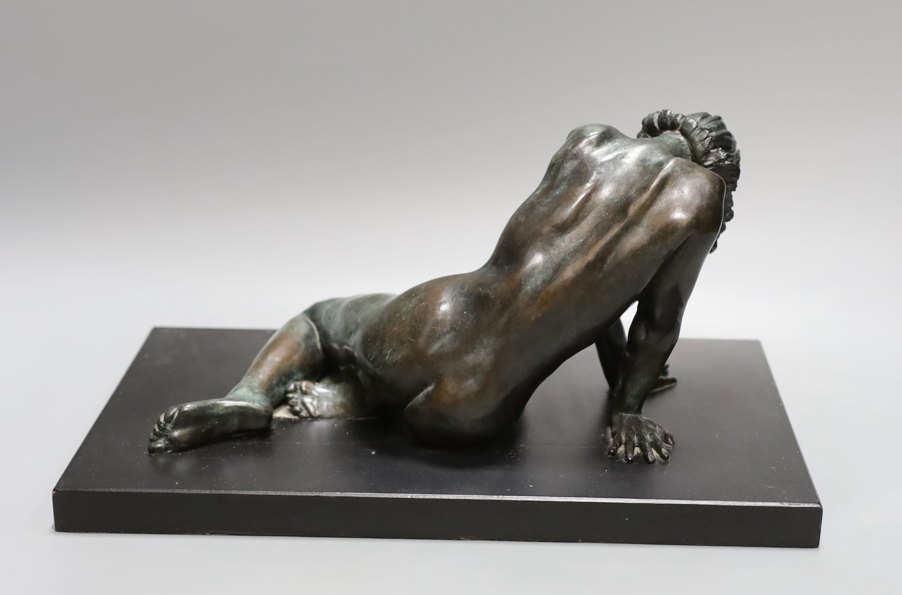 A bronze sculpture entitled Francis , by Mike Roberts, with provenance - 37cm long